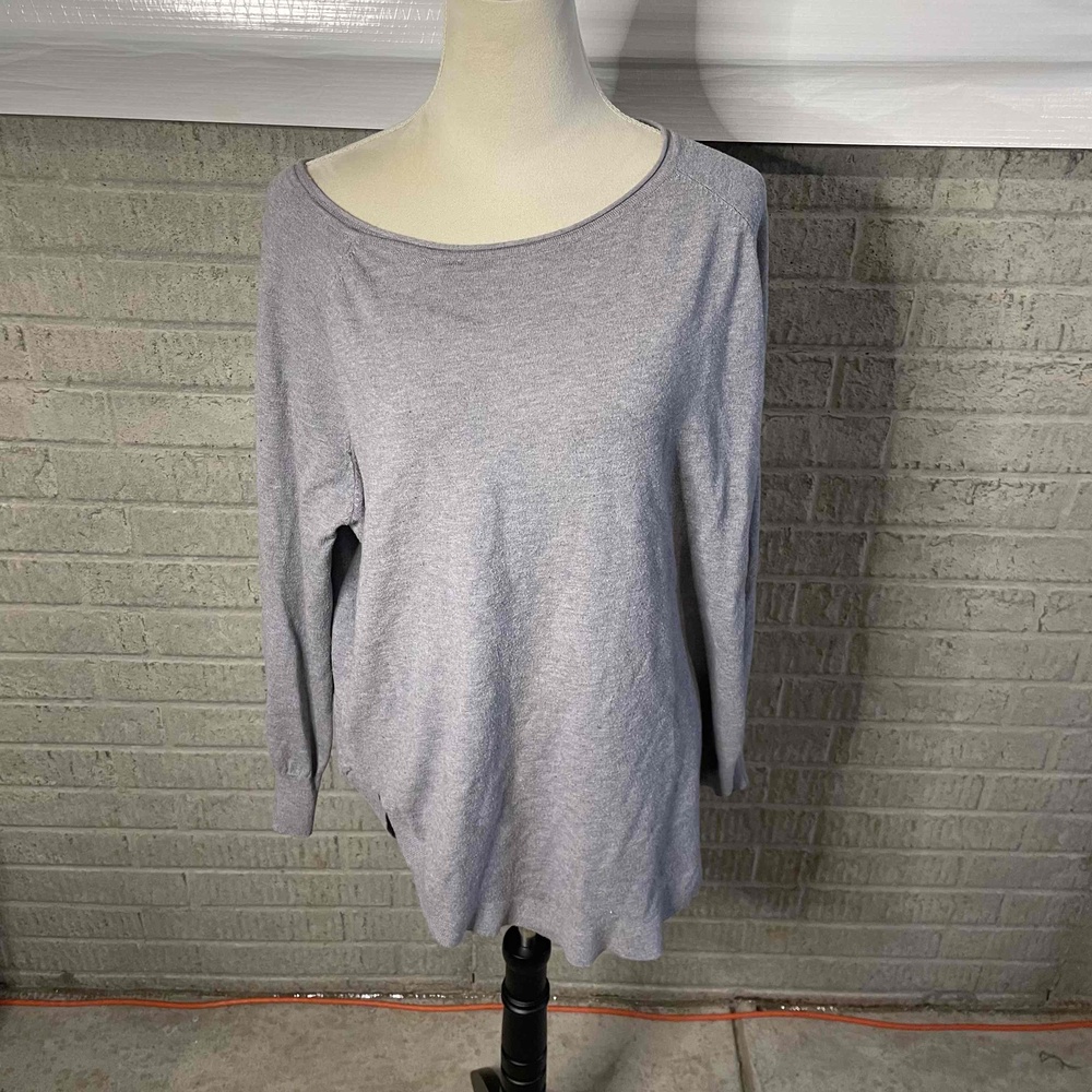 Dreamers Gray Oversized Crewneck Long‎ Sleeve Casual Sweater Size S/M